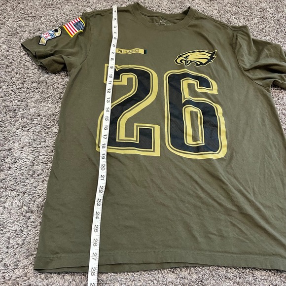 Nike Philadelphia Eagles‎ NFL Sanders 26 Olive Green T Shirt Mens Size Large - Picture 3 of 8